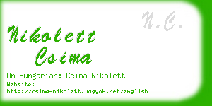 nikolett csima business card